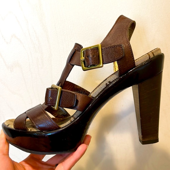 Coach Jaime platform buckle strappy heeled sandals 7B - Picture 5 of 11